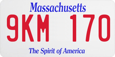MA license plate 9KM170