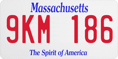 MA license plate 9KM186