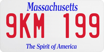 MA license plate 9KM199