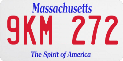 MA license plate 9KM272