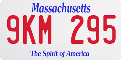 MA license plate 9KM295