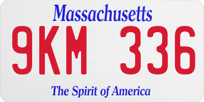 MA license plate 9KM336