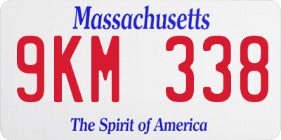 MA license plate 9KM338