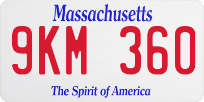 MA license plate 9KM360