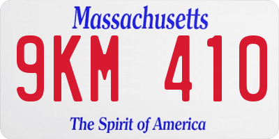 MA license plate 9KM410