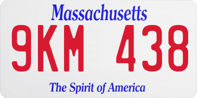 MA license plate 9KM438