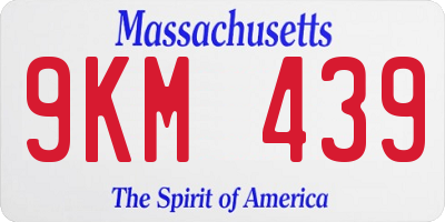 MA license plate 9KM439