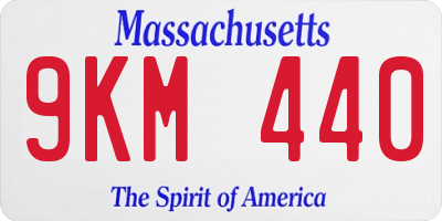 MA license plate 9KM440