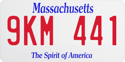 MA license plate 9KM441