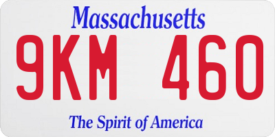 MA license plate 9KM460
