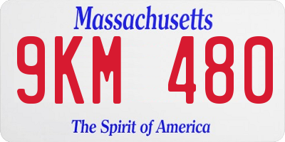 MA license plate 9KM480