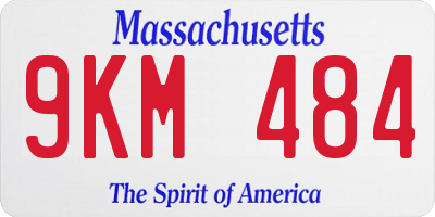 MA license plate 9KM484