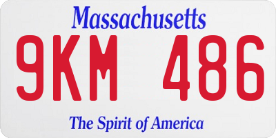 MA license plate 9KM486