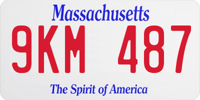 MA license plate 9KM487
