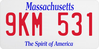 MA license plate 9KM531