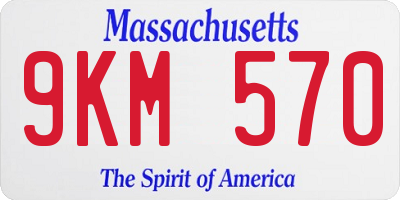 MA license plate 9KM570