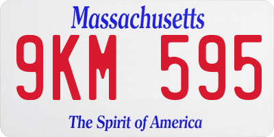 MA license plate 9KM595
