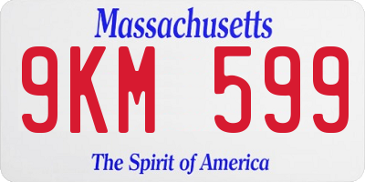 MA license plate 9KM599