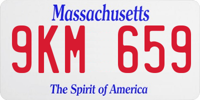 MA license plate 9KM659
