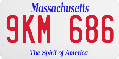 MA license plate 9KM686