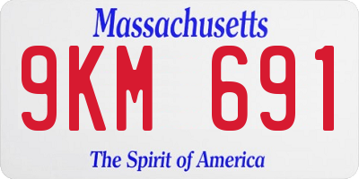 MA license plate 9KM691