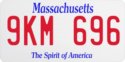 MA license plate 9KM696