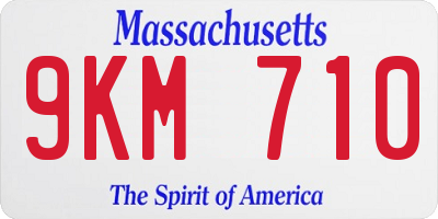 MA license plate 9KM710