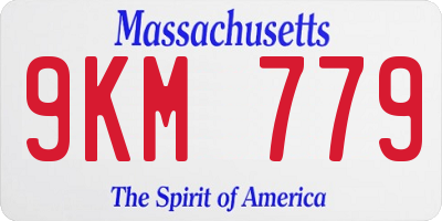 MA license plate 9KM779