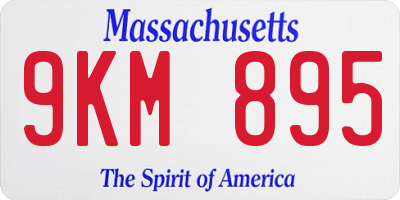 MA license plate 9KM895