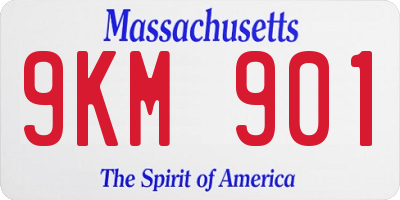 MA license plate 9KM901