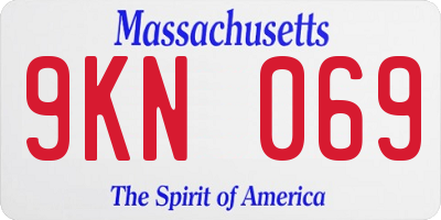MA license plate 9KN069