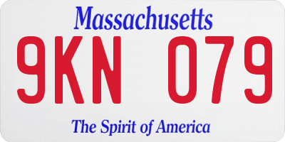MA license plate 9KN079