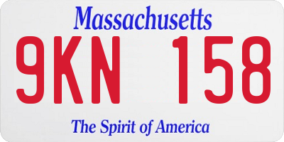 MA license plate 9KN158