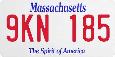 MA license plate 9KN185
