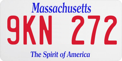 MA license plate 9KN272