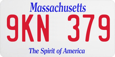 MA license plate 9KN379