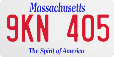 MA license plate 9KN405