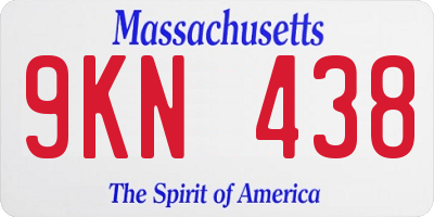 MA license plate 9KN438