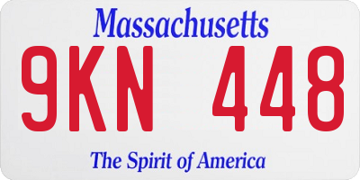 MA license plate 9KN448
