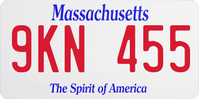 MA license plate 9KN455
