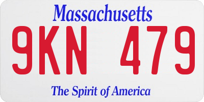 MA license plate 9KN479