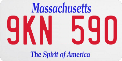 MA license plate 9KN590