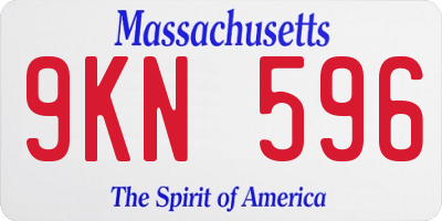 MA license plate 9KN596