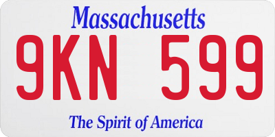 MA license plate 9KN599