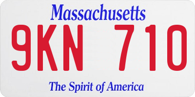 MA license plate 9KN710