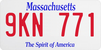 MA license plate 9KN771