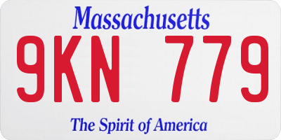 MA license plate 9KN779