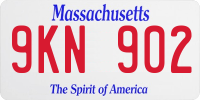 MA license plate 9KN902