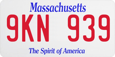 MA license plate 9KN939
