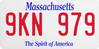 MA license plate 9KN979